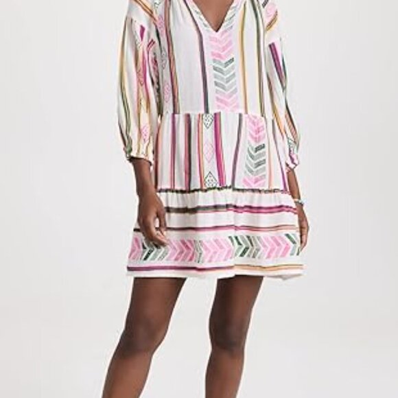 Anthropologie VELVET By Graham & Spencer Jade V-Neck Dress, Multi Color - Picture 2 of 13